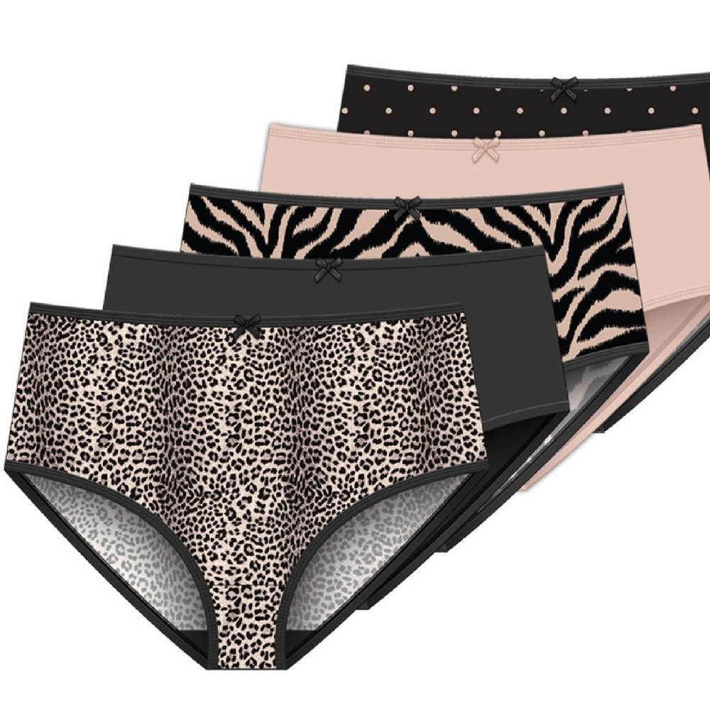 Delta Burke Intimates Women's Stretch Microfiber Brief Panties 5-Pack